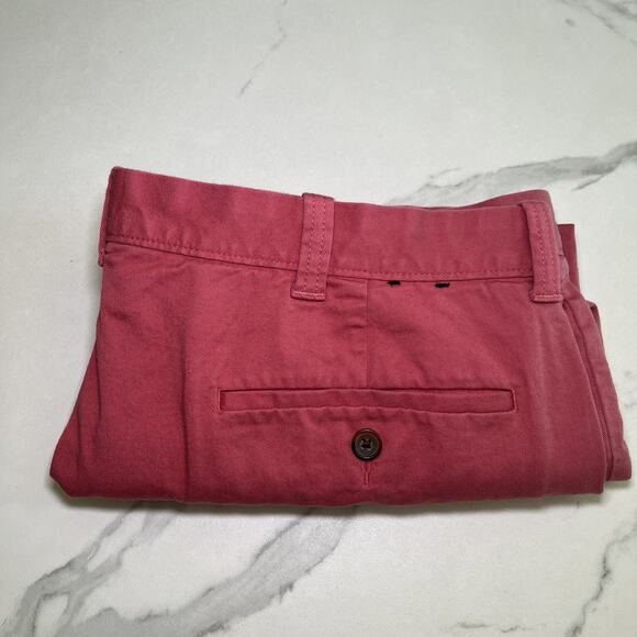 J Crew Dark Pink Slash Pockets Flat Front Chino Shorts Mens Size 38 Inseam 9" - Picture 12 of 12